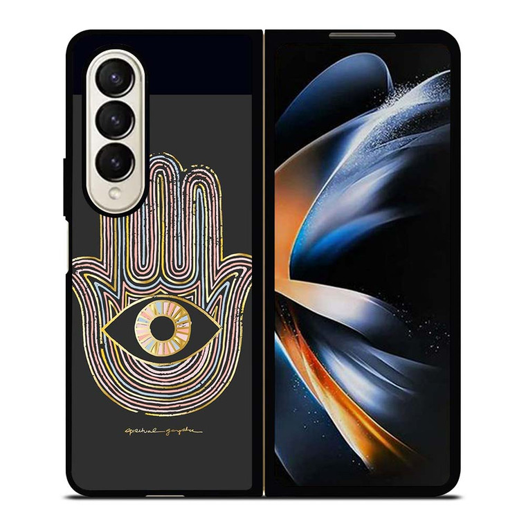 HAMSA EVIL EYE HAND OF FATIMA LOGO Samsung Galaxy Z Fold 4 Case Cover