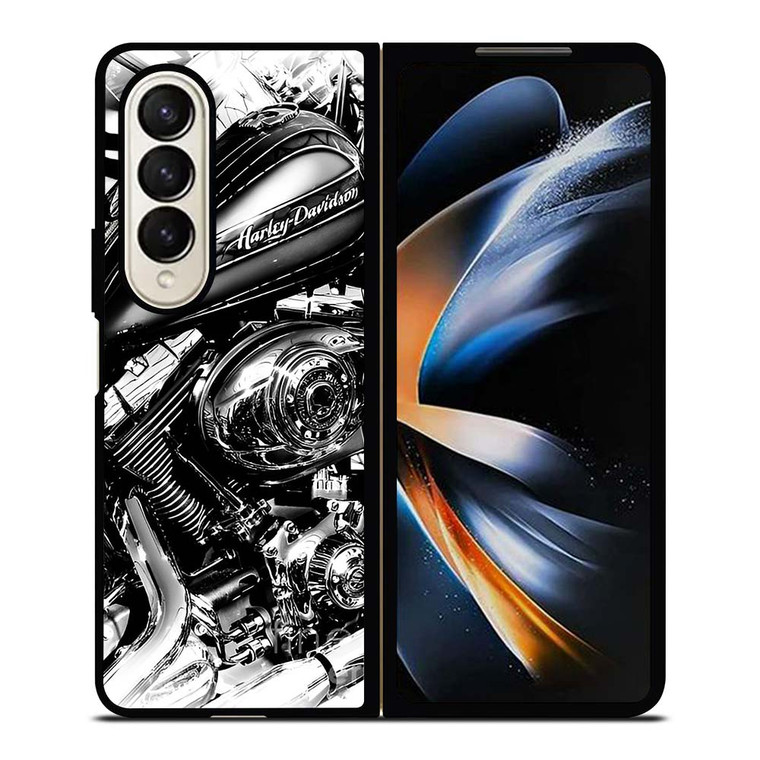 HARLEY DAVIDSON ART PHOTO Samsung Galaxy Z Fold 4 Case Cover
