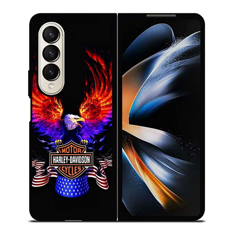 HARLEY DAVIDSON FLAME SWING Samsung Galaxy Z Fold 4 Case Cover