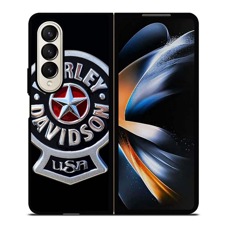 HARLEY DAVIDSON USA METAL EMBLEM Samsung Galaxy Z Fold 4 Case Cover