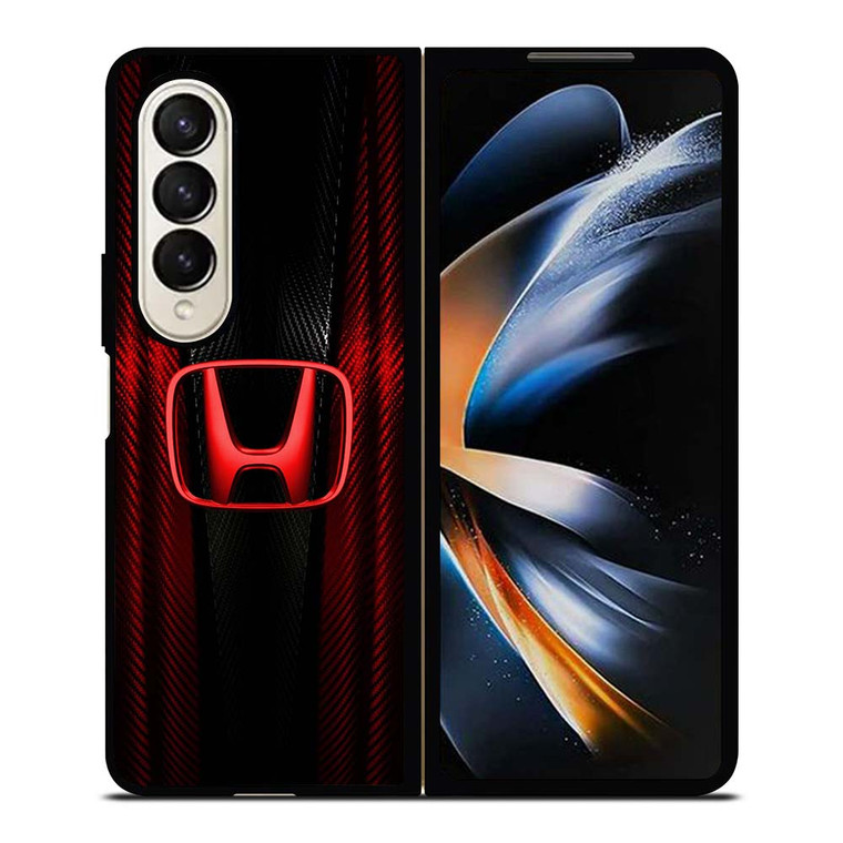 HONDA LOGO RED CARBON Samsung Galaxy Z Fold 4 Case Cover
