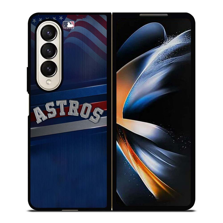 HOUSTON ASTROS AMERICAN FLAG Samsung Galaxy Z Fold 4 Case Cover