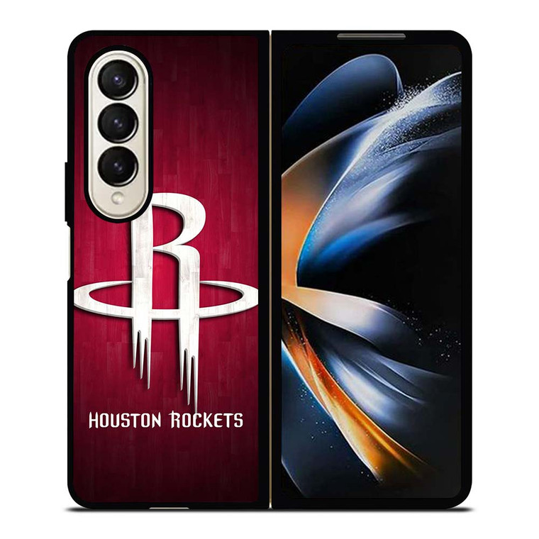 HOUSTON ROCKETS WOODEN LOGO 2 Samsung Galaxy Z Fold 4 Case Cover