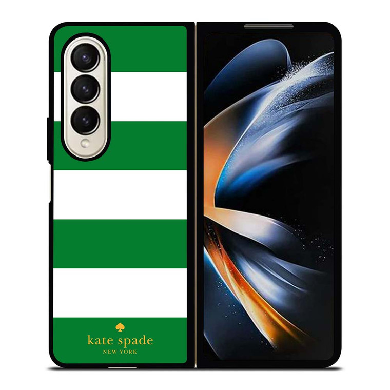 KATE SPADE GREEN STRIPE Samsung Galaxy Z Fold 4 Case Cover KATE SPADE GREEN STRIPE Samsung Galaxy Z Fold 4 Case Cover