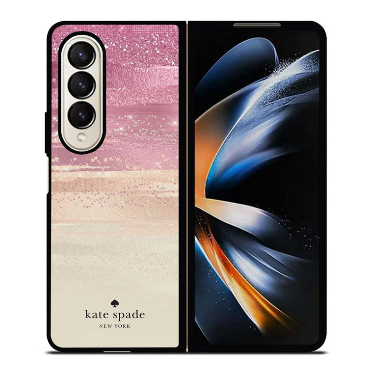 KATE SPADE NEW YORK ROSE GOLD GLITTER Samsung Galaxy Z Fold 4 Case Cover