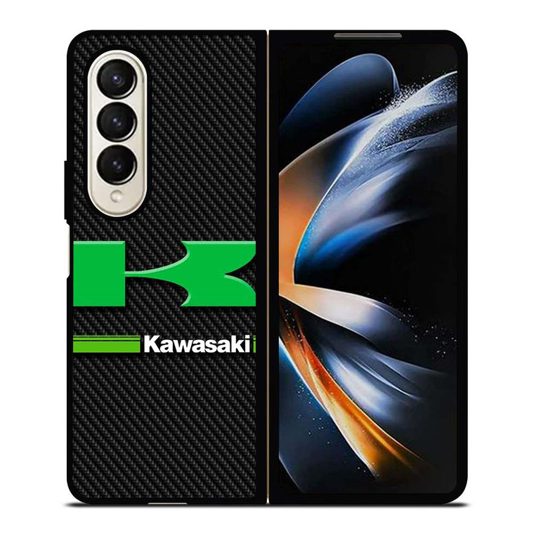 KAWASAKI LOGO CARBOON Samsung Galaxy Z Fold 4 Case Cover KAWASAKI LOGO CARBOON Samsung Galaxy Z Fold 4 Case Cover