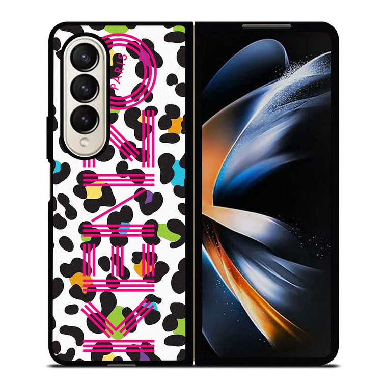 KENZO PARIS COLORFUL LEOPARD Samsung Galaxy Z Fold 4 Case Cover