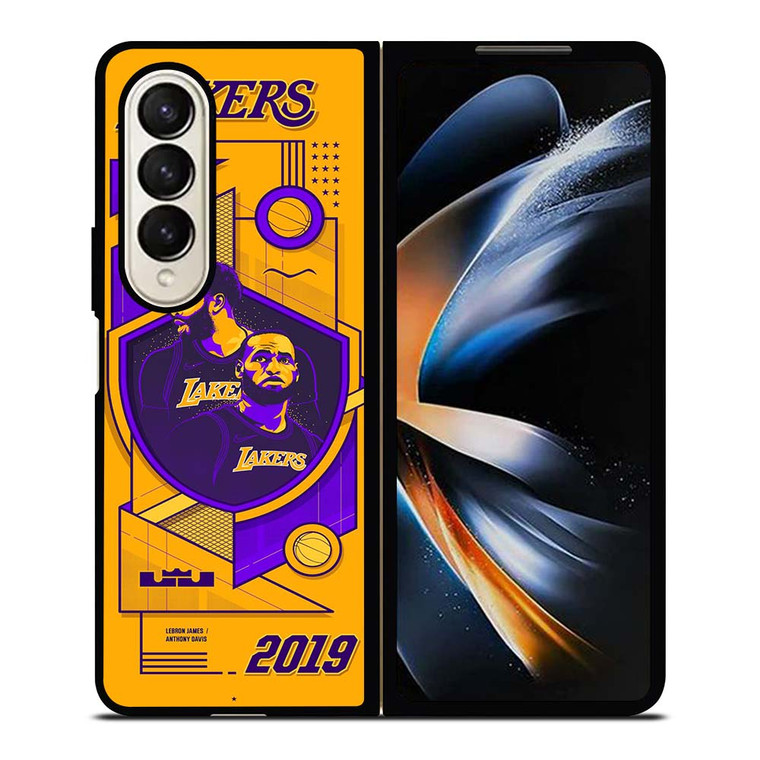 LA LAKERS LEBRON JAMES & ANTHONY DAVIS Samsung Galaxy Z Fold 4 Case Cover