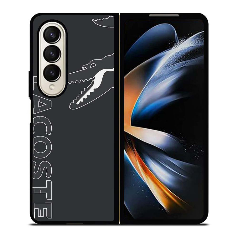 LACOSTE CROCODILE ALL BLACK Samsung Galaxy Z Fold 4 Case Cover LACOSTE CROCODILE ALL BLACK Samsung Galaxy Z Fold 4 Case Cover