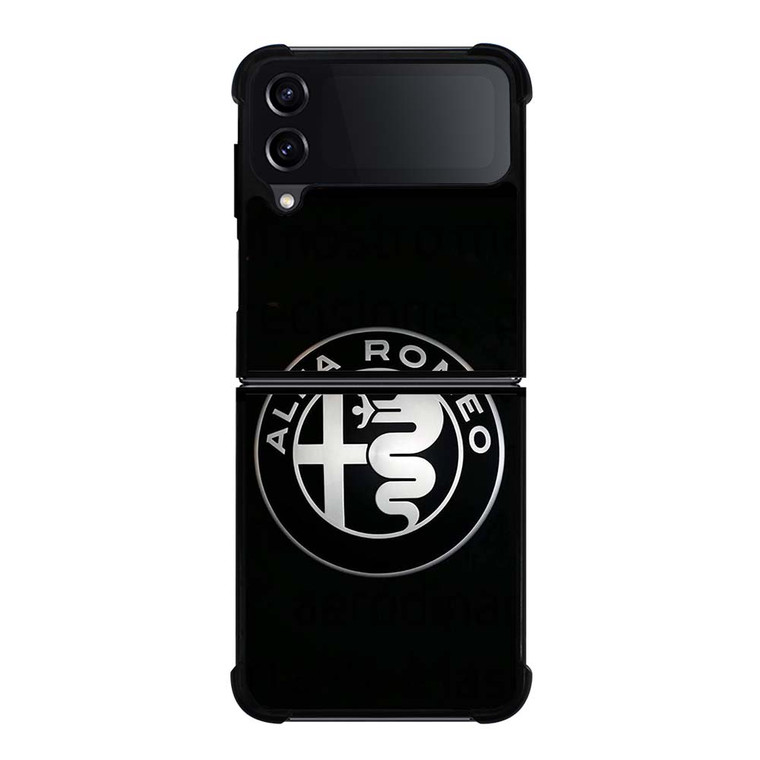 ALFA ROMEO METAL BLACK Samsung Galaxy Z Flip 4 Case Cover