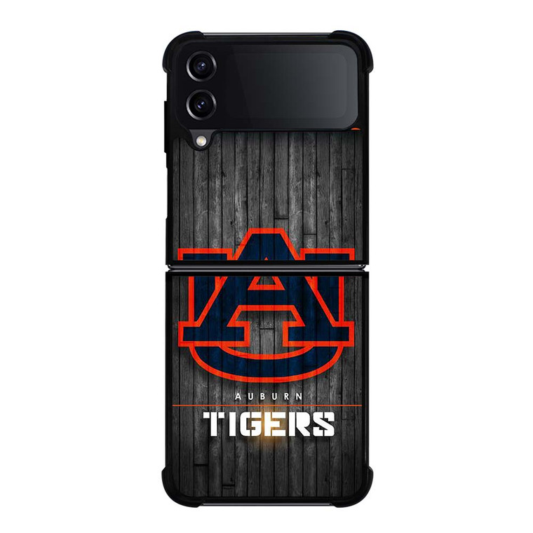 AUBURN TIGERS WOODEN LOGO Samsung Galaxy Z Flip 4 Case Cover