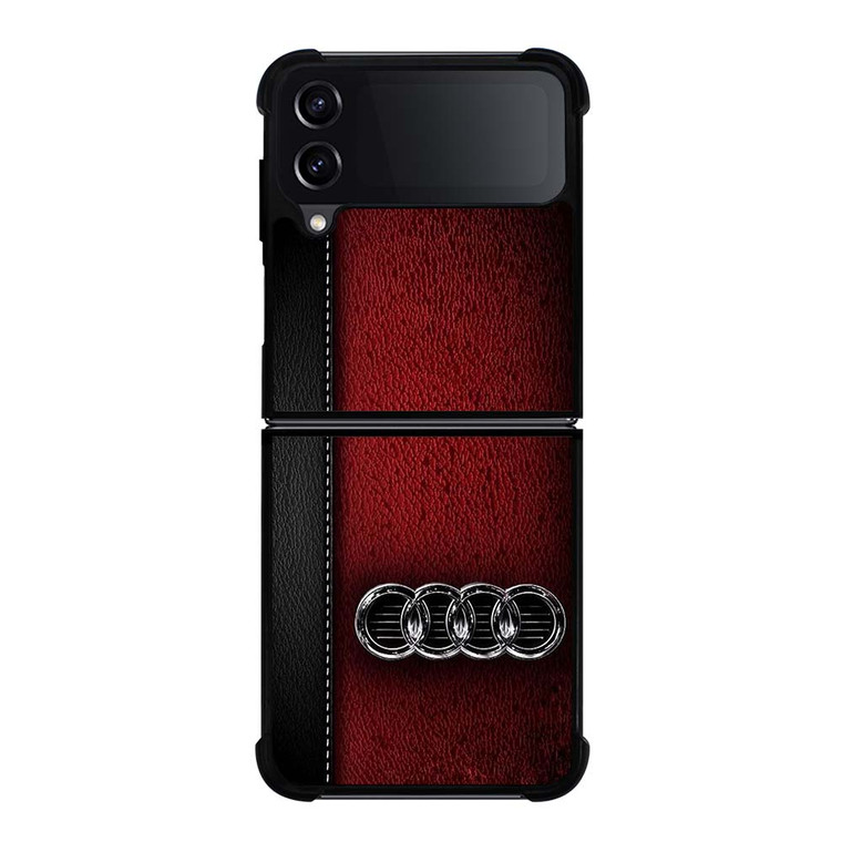 AUDI CAR RED LEATHER Samsung Galaxy Z Flip 4 Case Cover