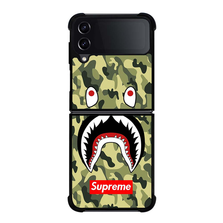 BAPE BATHING CAMO SHARK SUPREME Samsung Galaxy Z Flip 4 Case Cover