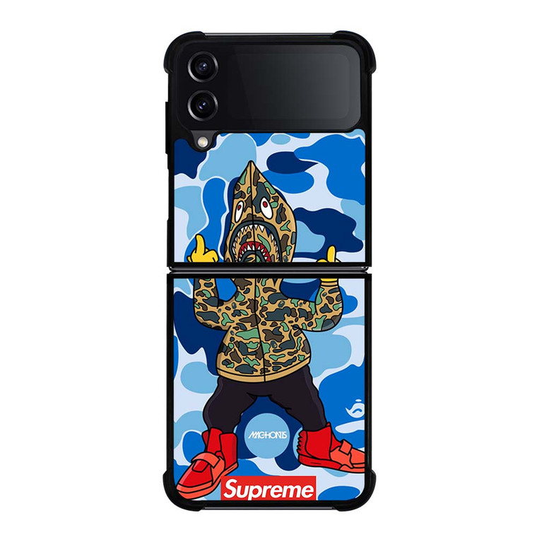 BATHING APE SUPREME SHARK CAMO Samsung Galaxy Z Flip 4 Case Cover
