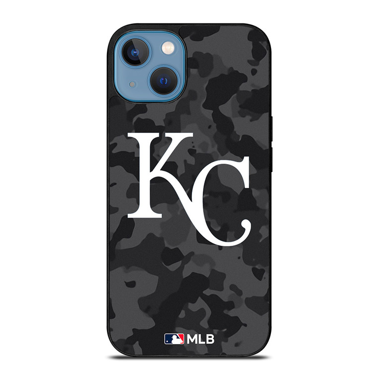 KANSAS CITY ROYALS BASEBALL BLACK CAMO iPhone 13 Case Cover