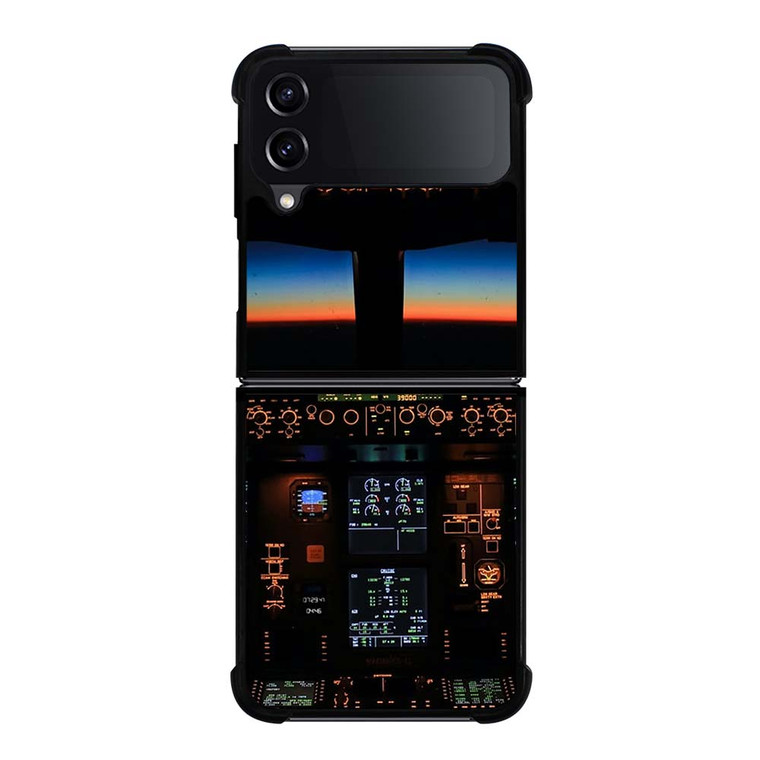 BOEING PLANE COCKPIT Samsung Galaxy Z Flip 4 Case Cover