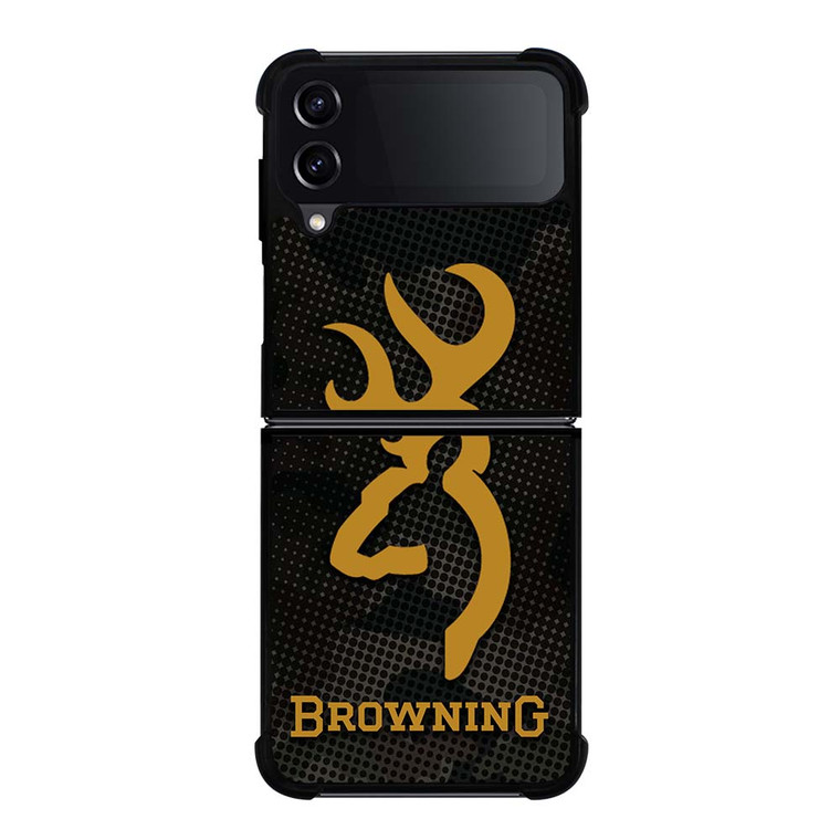 BROWNING ARMS CAMO CARBON Samsung Galaxy Z Flip 4 Case Cover