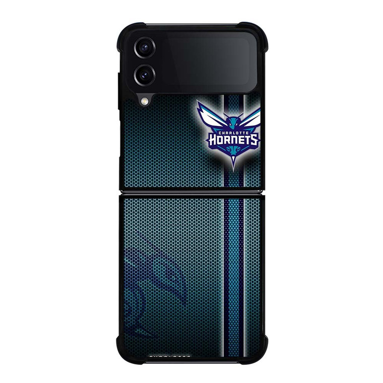 CHARLOTTE HORNETS METAL LOGO Samsung Galaxy Z Flip 4 Case Cover