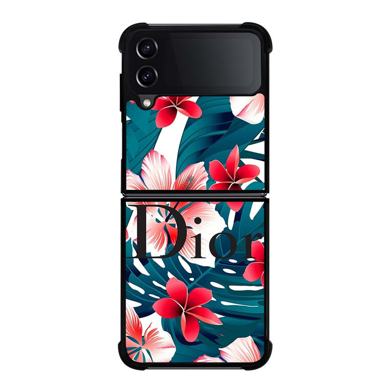 CHRISTIAN DIOR HIBISCUS FLOWER Samsung Galaxy Z Flip 4 Case Cover