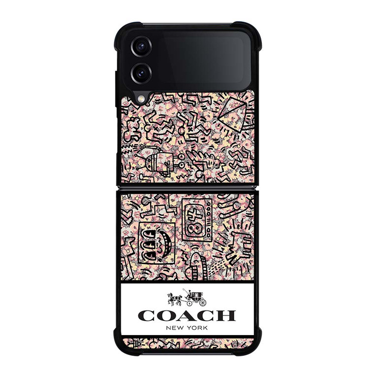 COACH NEW YORK ABSTRACK Samsung Galaxy Z Flip 4 Case Cover