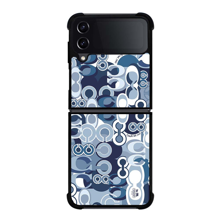 COACH NEW YORK BLUE Samsung Galaxy Z Flip 4 Case Cover