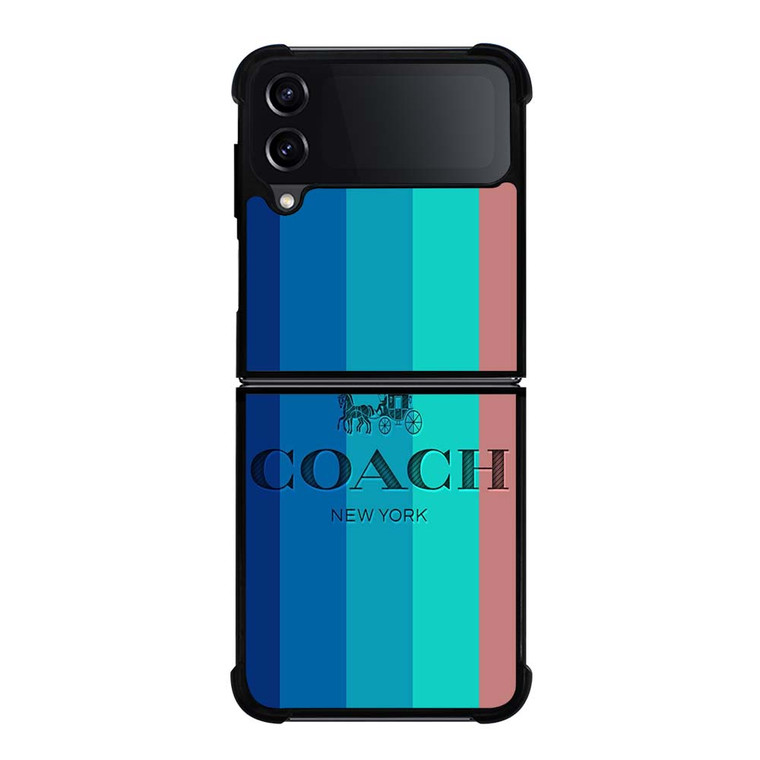 COACH NEW YORK STRIPES Samsung Galaxy Z Flip 4 Case Cover