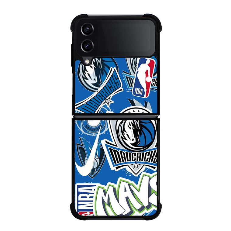 DALLAS MAVERICKS NBA STICKER BOMB Samsung Galaxy Z Flip 4 Case Cover