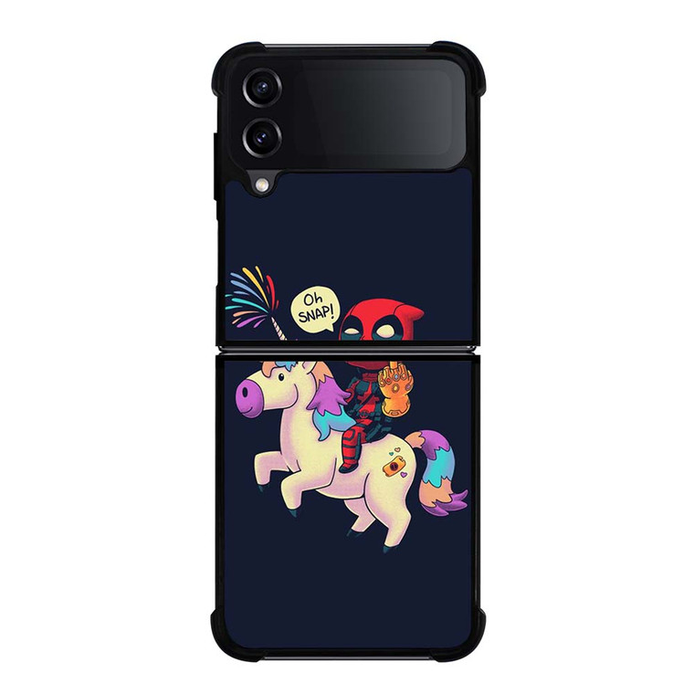 DEADPOOL UNICORN MIDDLE FINGERS Samsung Galaxy Z Flip 4 Case Cover