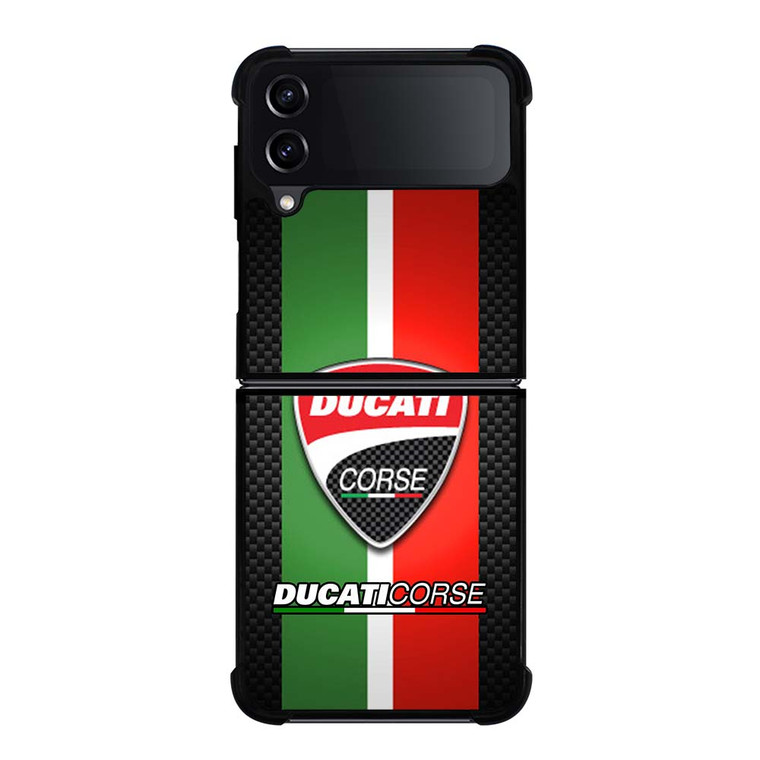 DUCATI CORSE CARBON LOGO Samsung Galaxy Z Flip 4 Case Cover