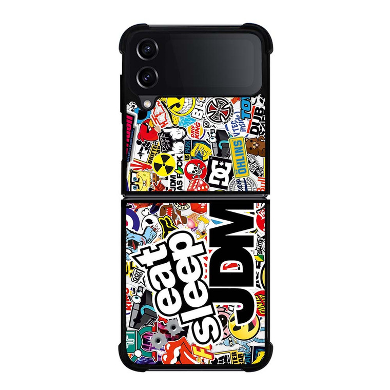 EAT SLEEP JDM Samsung Galaxy Z Flip 4 Case Cover