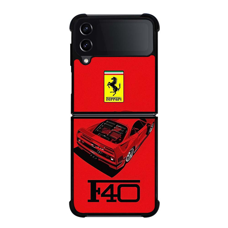 FERRARI F40 SUPERCAR LOGO Samsung Galaxy Z Flip 4 Case Cover