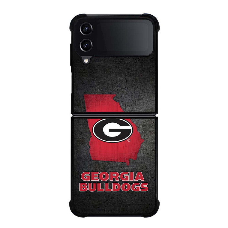 GEORGIA BULLDOGS SYMBOL METAL Samsung Galaxy Z Flip 4 Case Cover