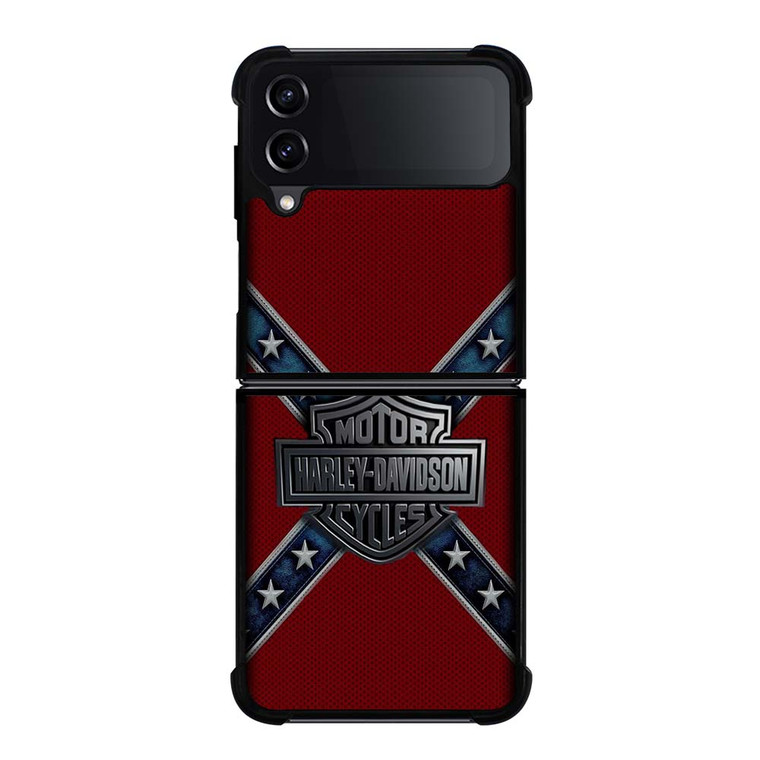 HARLEY DAVIDSON FLAG CARBON Samsung Galaxy Z Flip 4 Case Cover