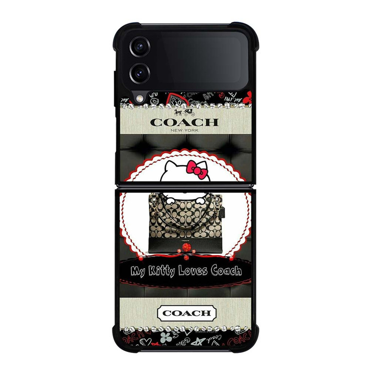 HELLO KITTY LOVES COACH Samsung Galaxy Z Flip 4 Case Cover