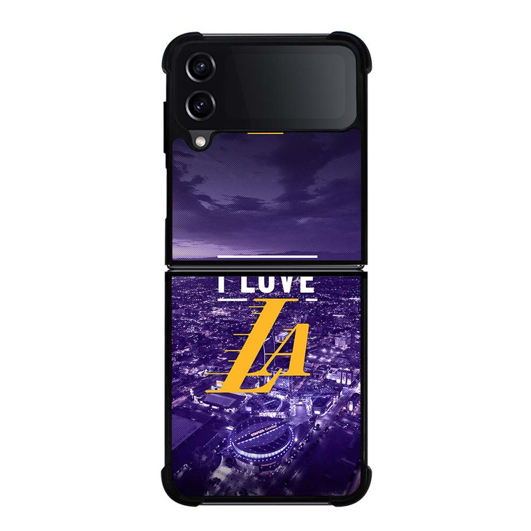 I LOVE LA LAKERS NBA LOGO Samsung Galaxy Z Flip 4 Case Cover