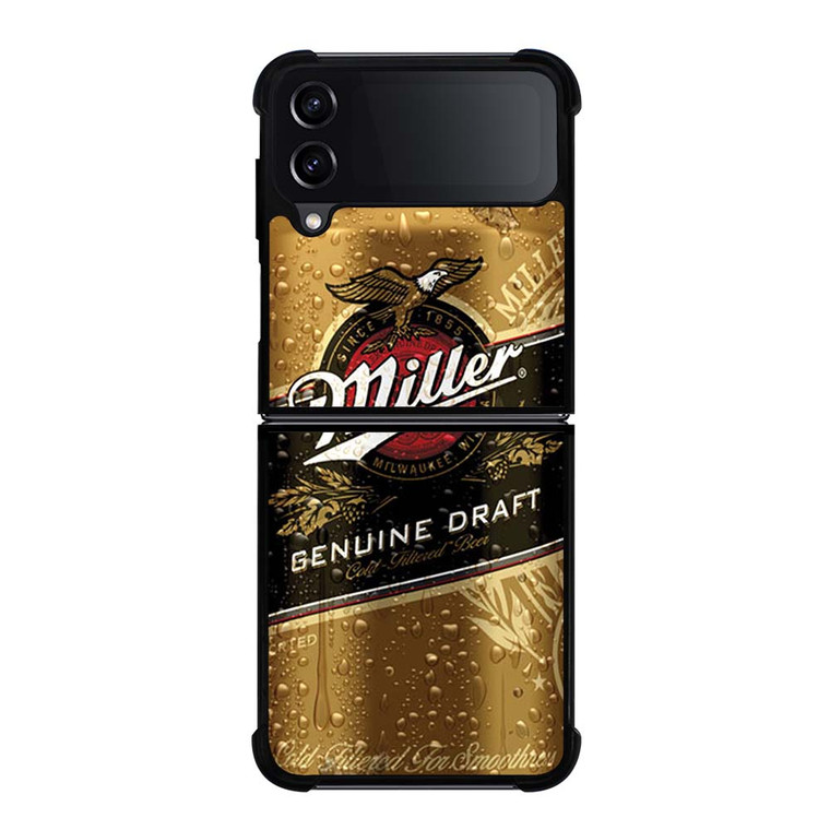 ICED MILLER GENUINE DRAFT BEER CAN Samsung Galaxy Z Flip 4 Case Cover
