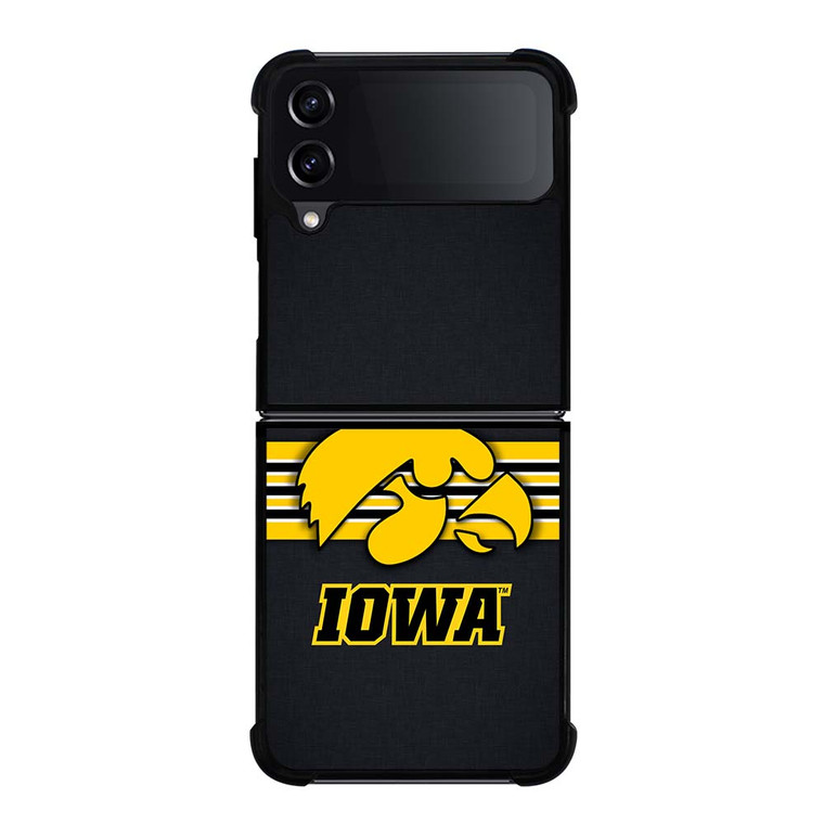 IOWA HAWKEYES STRIPE LOGO Samsung Galaxy Z Flip 4 Case Cover