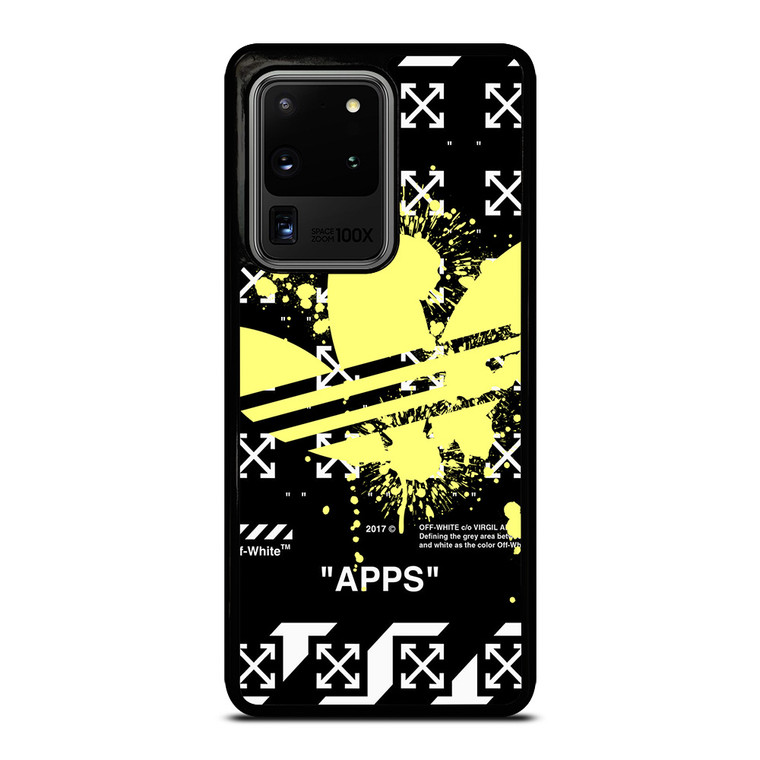 OFF WHITE X ADIDAS YELLOW Samsung Galaxy S20 Ultra Case Cover