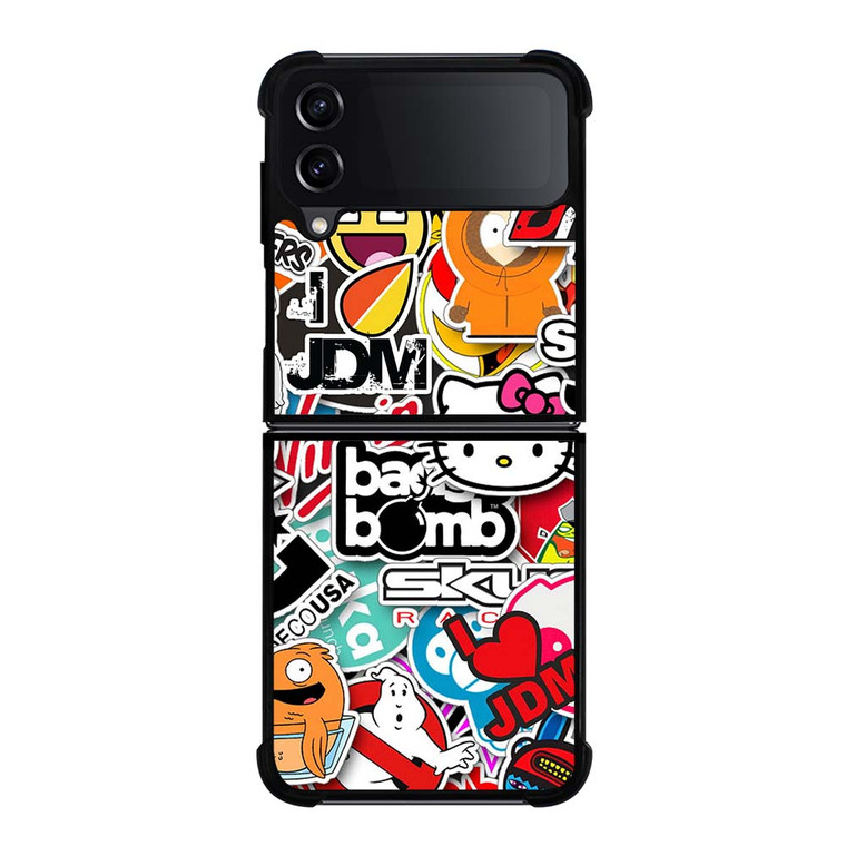 JDM STICKER BOMB  Samsung Galaxy Z Flip 4 Case Cover