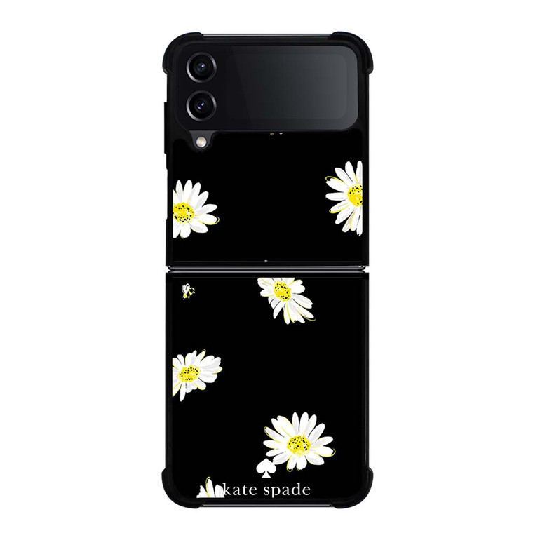 KATE SPADE FLOWER IN BLACK Samsung Galaxy Z Flip 4 Case Cover