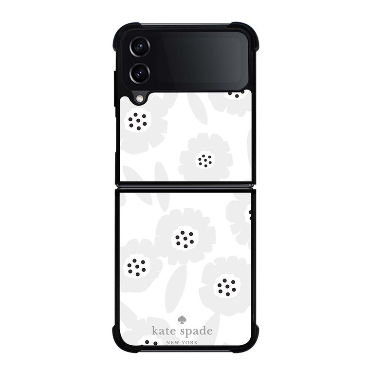 KATE SPADE GREY FLOWER Samsung Galaxy Z Flip 4 Case Cover