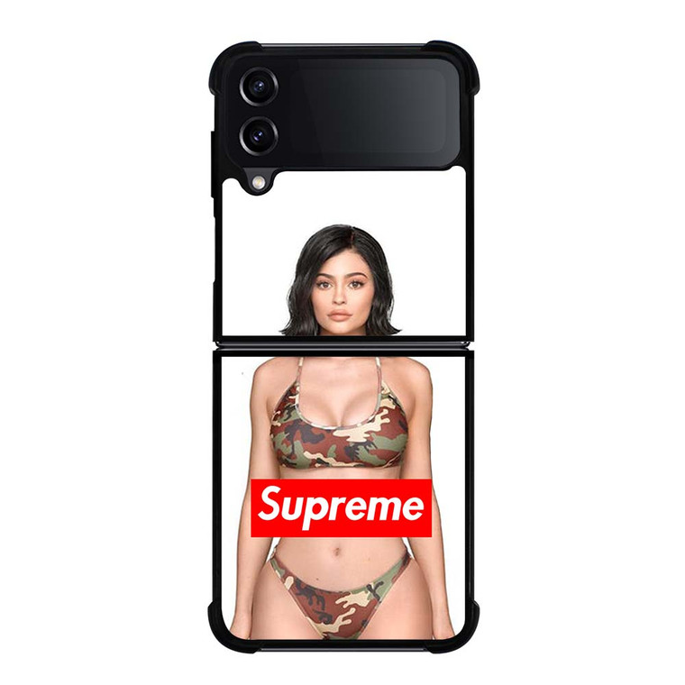 KYLIE JENNER SUPREME CAMO Samsung Galaxy Z Flip 4 Case Cover KYLIE JENNER SUPREME CAMO Samsung Galaxy Z Flip 4 Case Cover