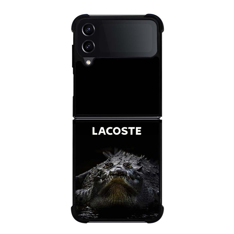 LACOSTE CROCODILE BLACK Samsung Galaxy Z Flip 4 Case Cover LACOSTE CROCODILE BLACK Samsung Galaxy Z Flip 4 Case Cover