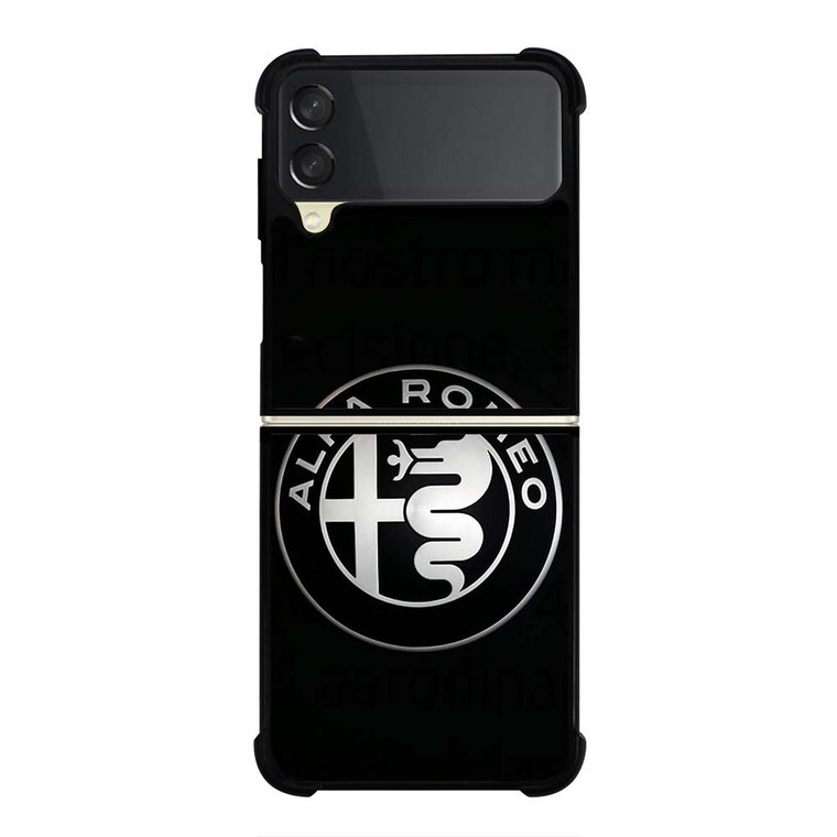 ALFA ROMEO METAL BLACK Samsung Galaxy Z Flip 3 Case Cover