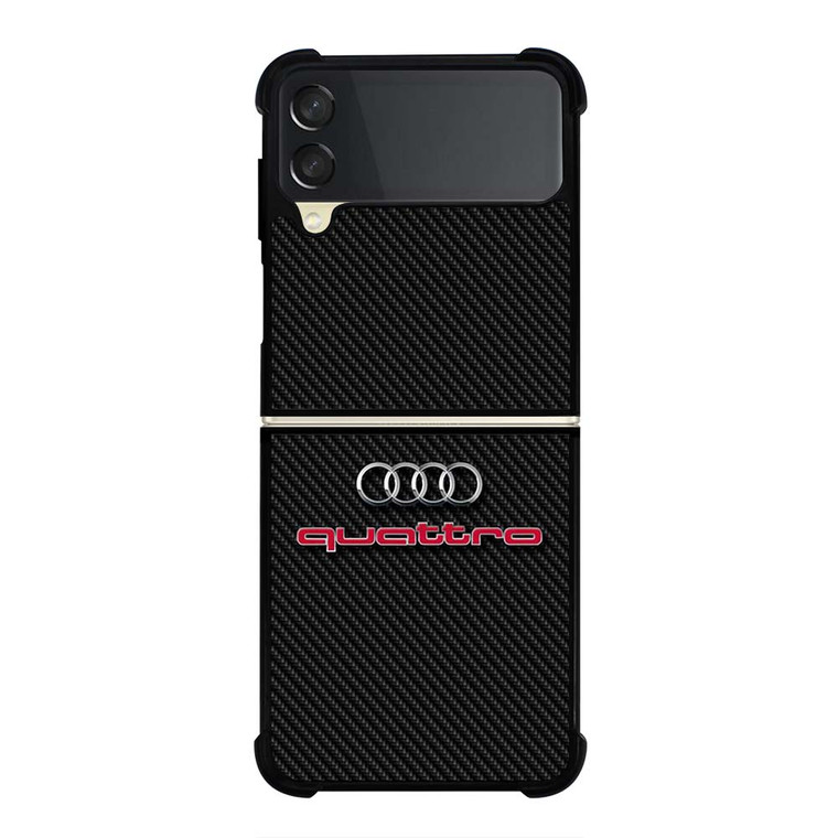 AUDI QUATTRO CARBON LOGO Samsung Galaxy Z Flip 3 Case Cover