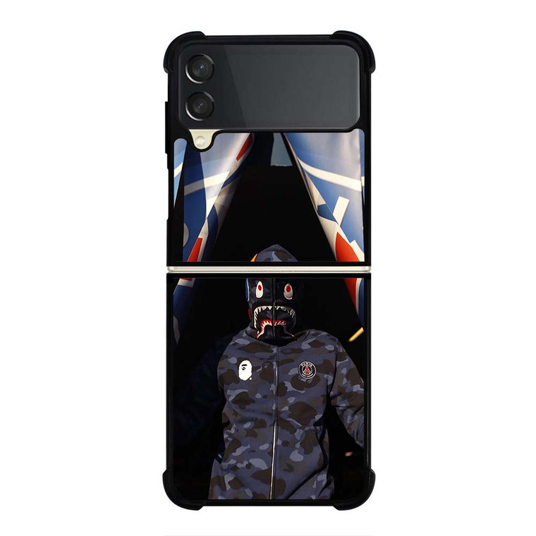 BAPE CAMO SHARK PARIS SAINT GERMAIN Samsung Galaxy Z Flip 3 Case Cover