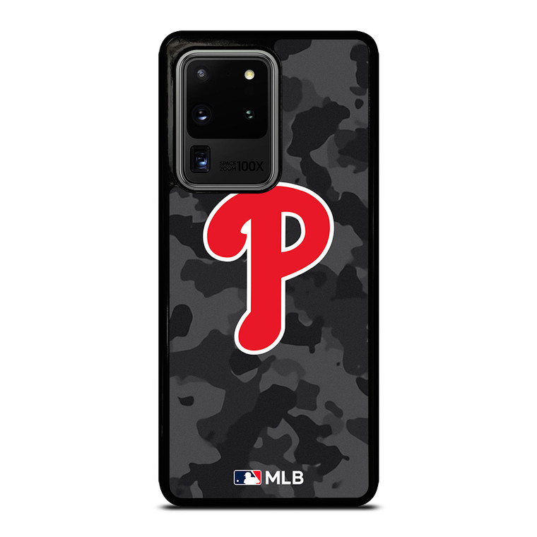 PHILADELPHIA PHILLIES BASEBALL BLACK CAMO Samsung Galaxy S20 Ultra Case Cover