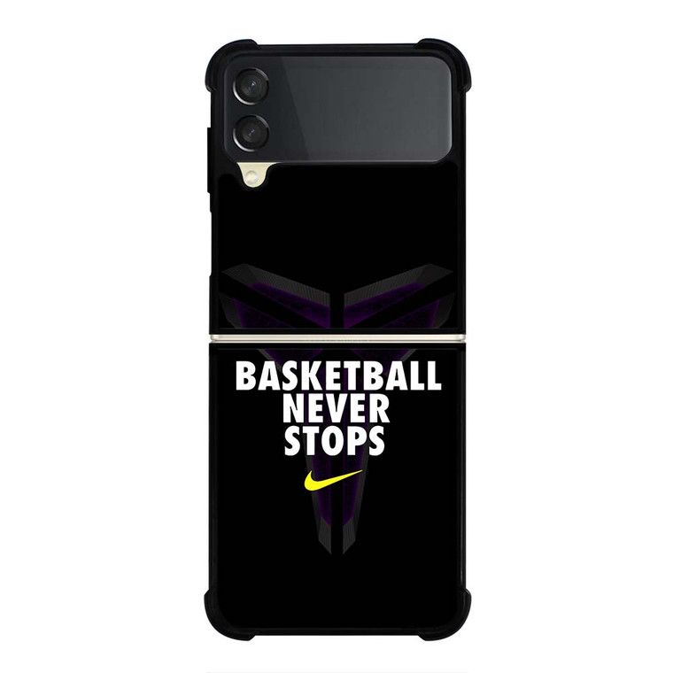 BASKETBALL NEVER STOPS BLACK MAMBA Samsung Galaxy Z Flip 3 Case Cover