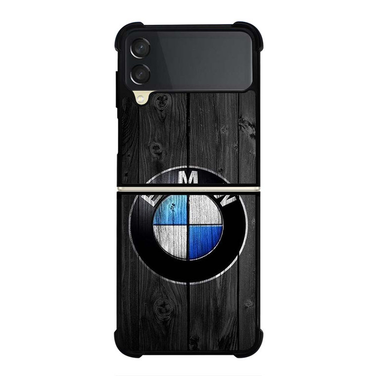 BMW CAR WOODEN LOGO Samsung Galaxy Z Flip 3 Case Cover