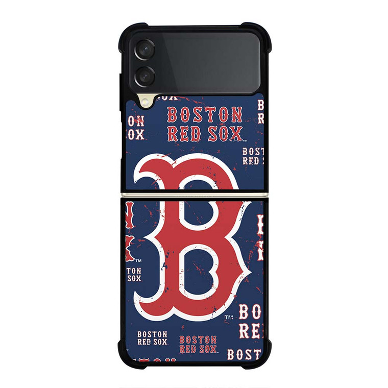 BOSTON RED SOX LOGO COLLAGE Samsung Galaxy Z Flip 3 Case Cover